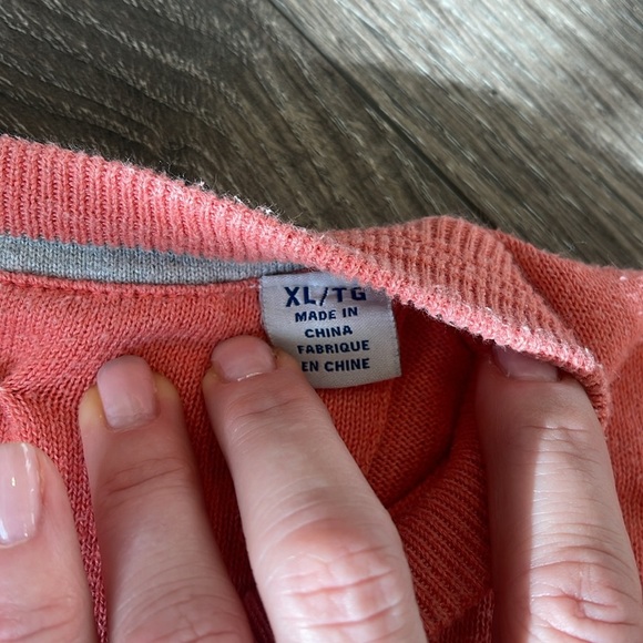 Mens Coral Tommy Bahama Lightweight Sweater - Picture 4 of 6